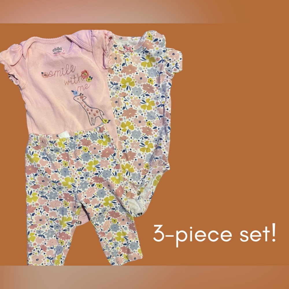 Child of Mine Pink and Floral Pajama Set